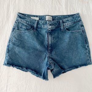 WOMENS UNIVERSAL THREAT VINTAGE MIDI BLUE SHORTS